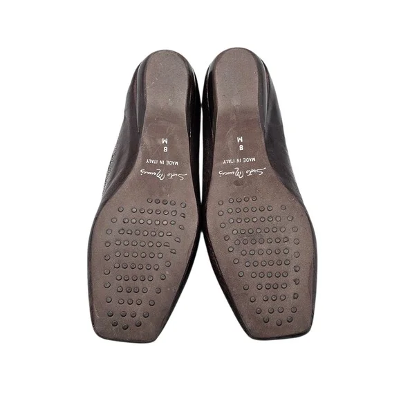 Sesto Meucci Women's Size 8 M EUC Oxblood Woven Leather Loafers Made in Italy